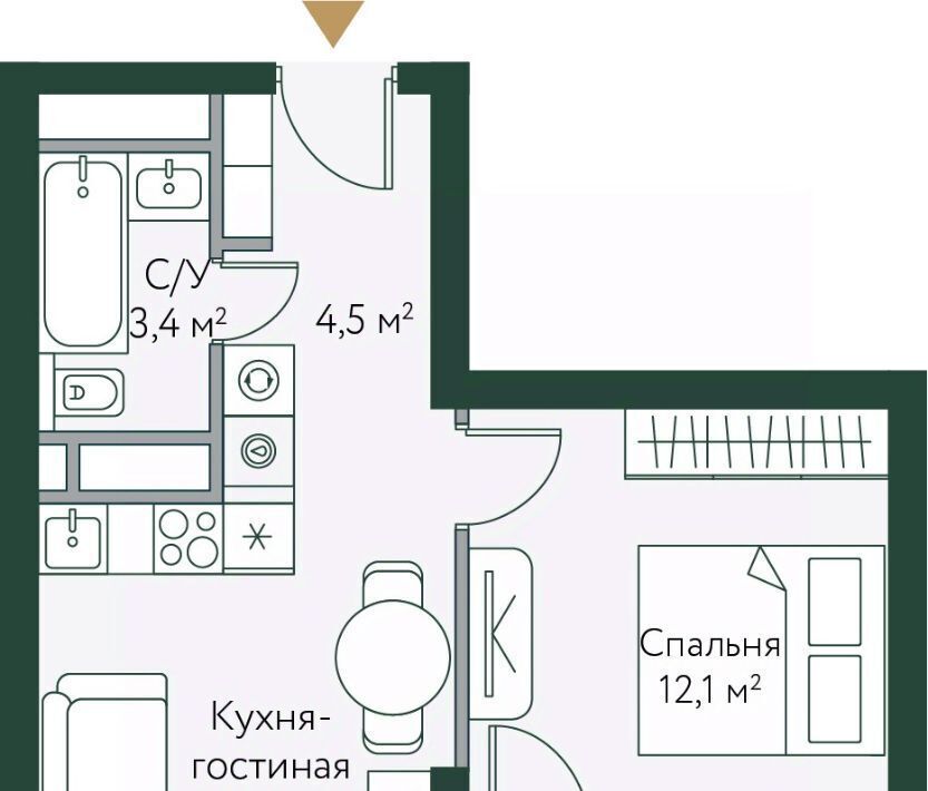 квартира г Волгоград р-н Советский ул Новосибирская 74 фото 1