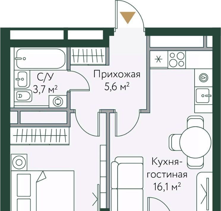 квартира г Волгоград р-н Советский ул Новосибирская 74 фото 1