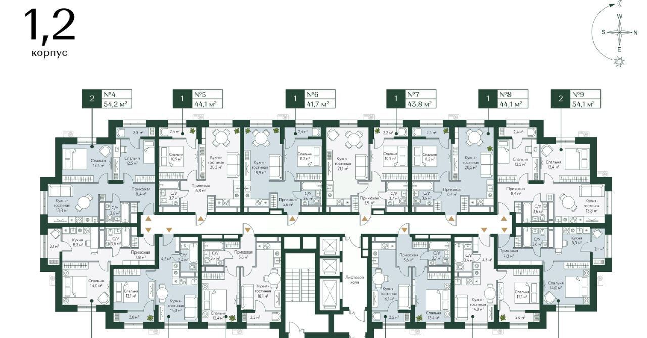 квартира г Волгоград р-н Советский ул Новосибирская 74 фото 2