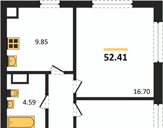 квартира г Евпатория пгт Заозерное ЖК «Кубики» фото 5