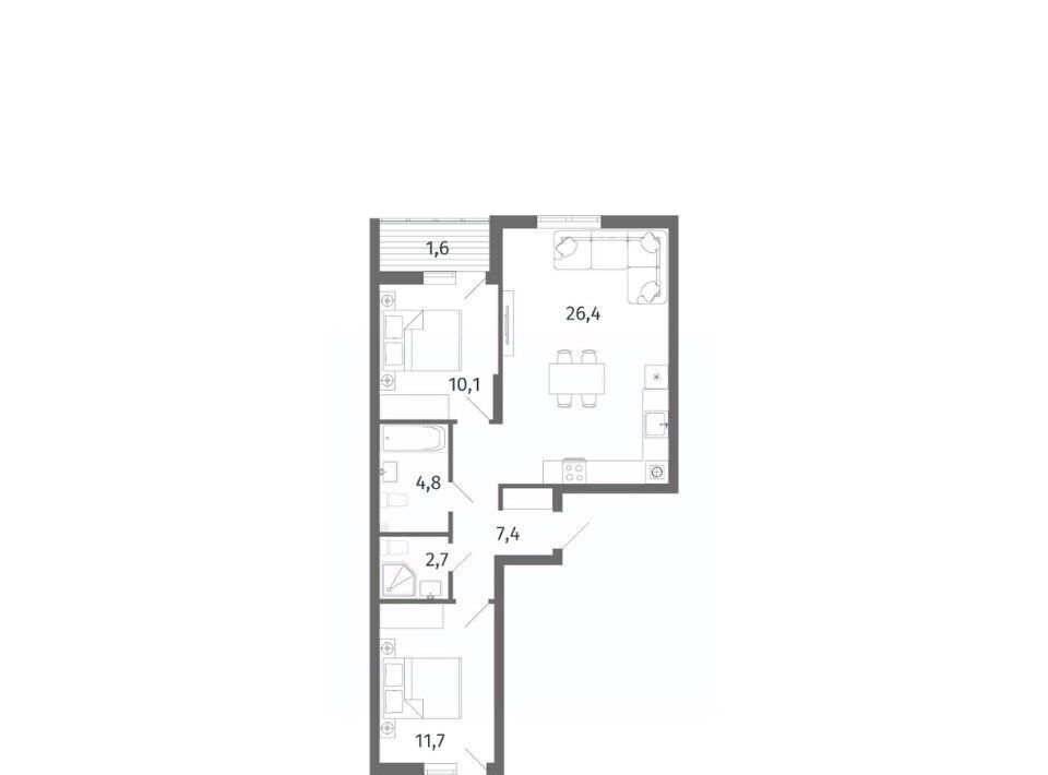 квартира р-н Гурьевский г Гурьевск ул Лазурная 18к/2 фото 1