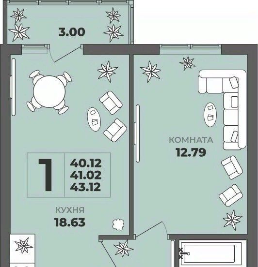 квартира г Калининград р-н Московский ул Генерала Толстикова 36к/2 фото 1