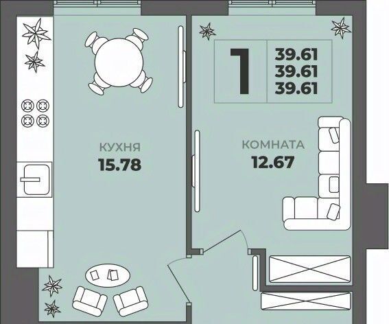 квартира г Калининград р-н Московский ул Генерала Толстикова 36к/2 фото 1