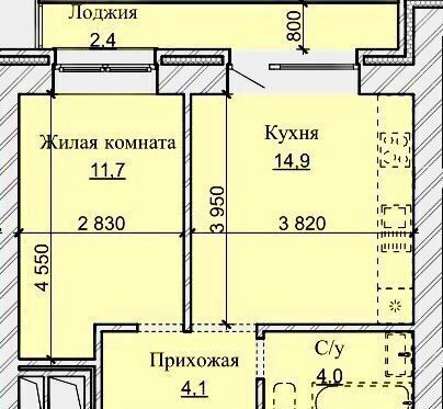 квартира г Барнаул рп Южный р-н Центральный ул Герцена 17 фото 1