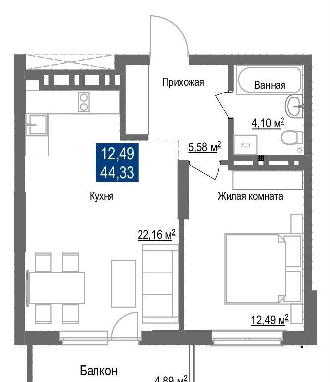 квартира г Новосибирск Заельцовская ул Светлановская 52/3 фото 1