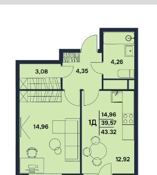 квартира г Пенза р-н Первомайский ул Терновского 241 фото 6