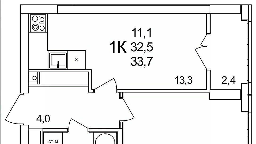 квартира г Нижний Новгород Горьковская ЖК КМ Анкудиновский Парк 50 д. Анкудиновка фото 1