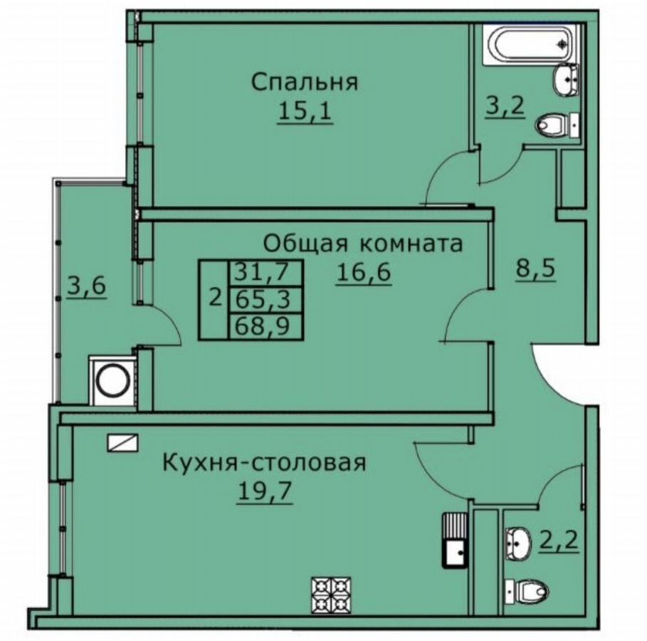 квартира г Ставрополь р-н Октябрьский пр-т Карла Маркса, 7к 1 фото 27