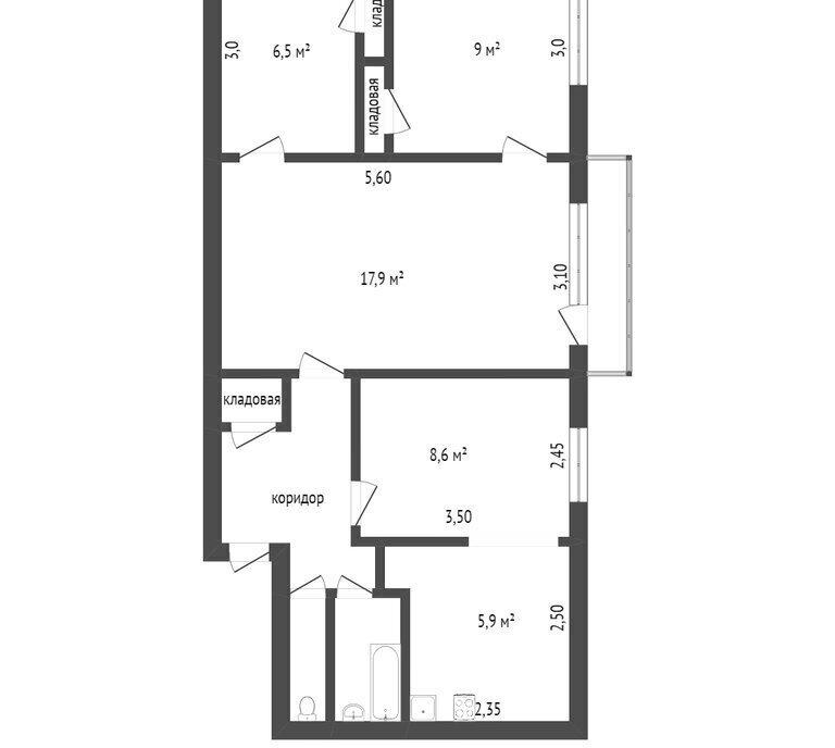 квартира г Ачинск мкр 1-й 39 фото 10