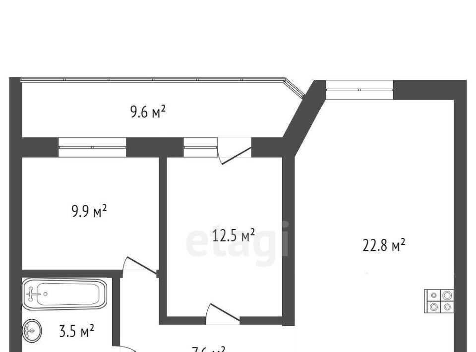 квартира г Тюмень р-н Калининский ул Революции 228к/3 фото 1