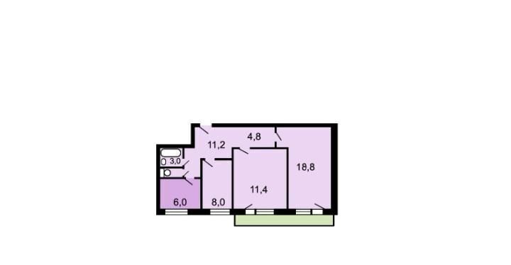 квартира г Москва метро Сходненская ул Фомичёвой 3с/1 фото 22