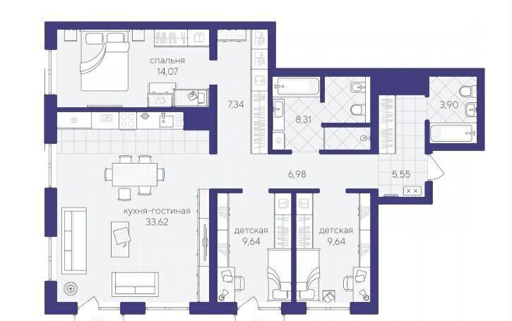 квартира г Тюмень р-н Калининский ул Фармана Салманова 3 фото 2