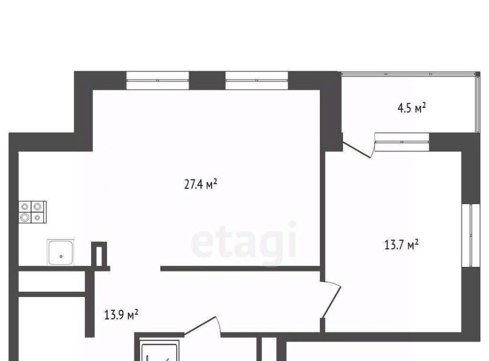 квартира г Тюмень р-н Центральный ул Мельникайте 2к/18 фото 3