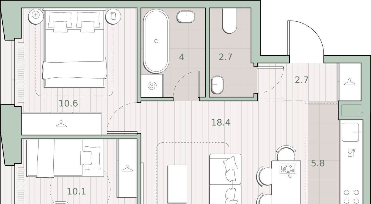 квартира г Москва метро Аминьевская Очаково ЖК "Среда на Лобачевского" к 5. 2 фото 1