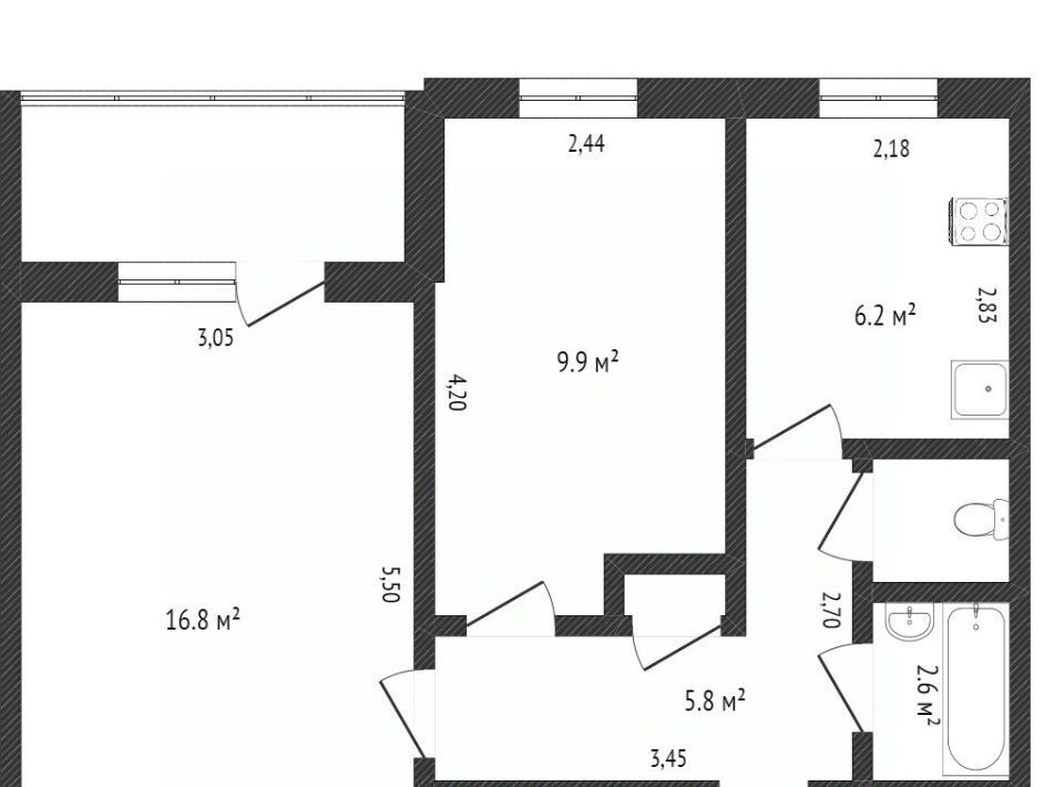 квартира г Кемерово р-н Ленинский пр-кт Ленина 146 фото 2