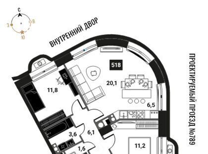 квартира г Москва метро Электрозаводская проезд Проектируемый 727-й фото 1
