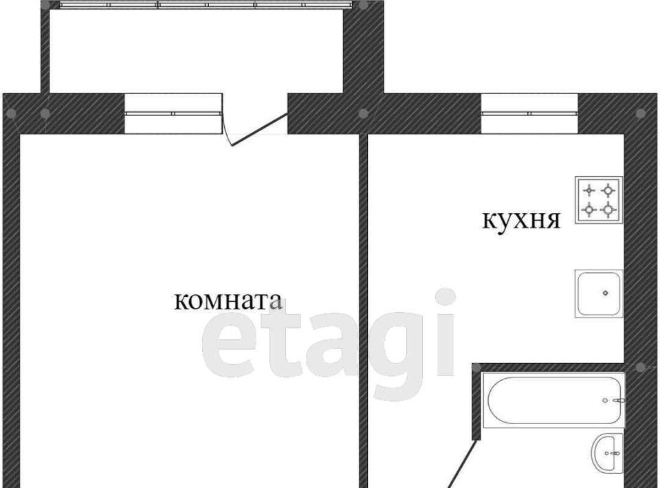 квартира г Комсомольск-на-Амуре п Дружба Центральный округ 4 фото 2