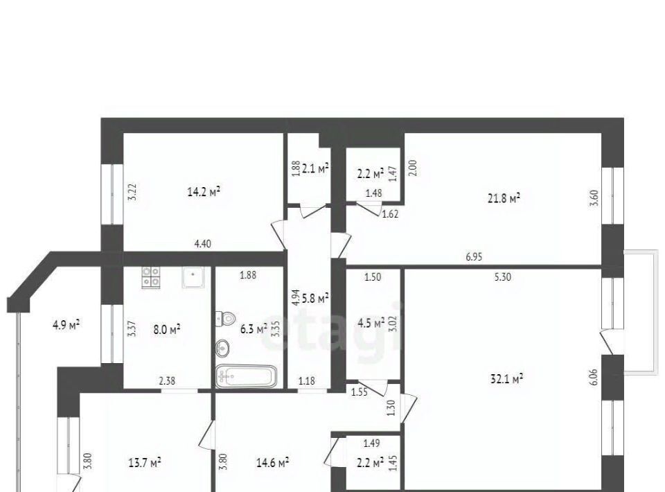 квартира г Чита р-н Центральный ул Бутина 70 фото 2