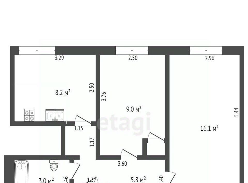 квартира г Чита р-н Центральный ул Ленина 111 фото 2