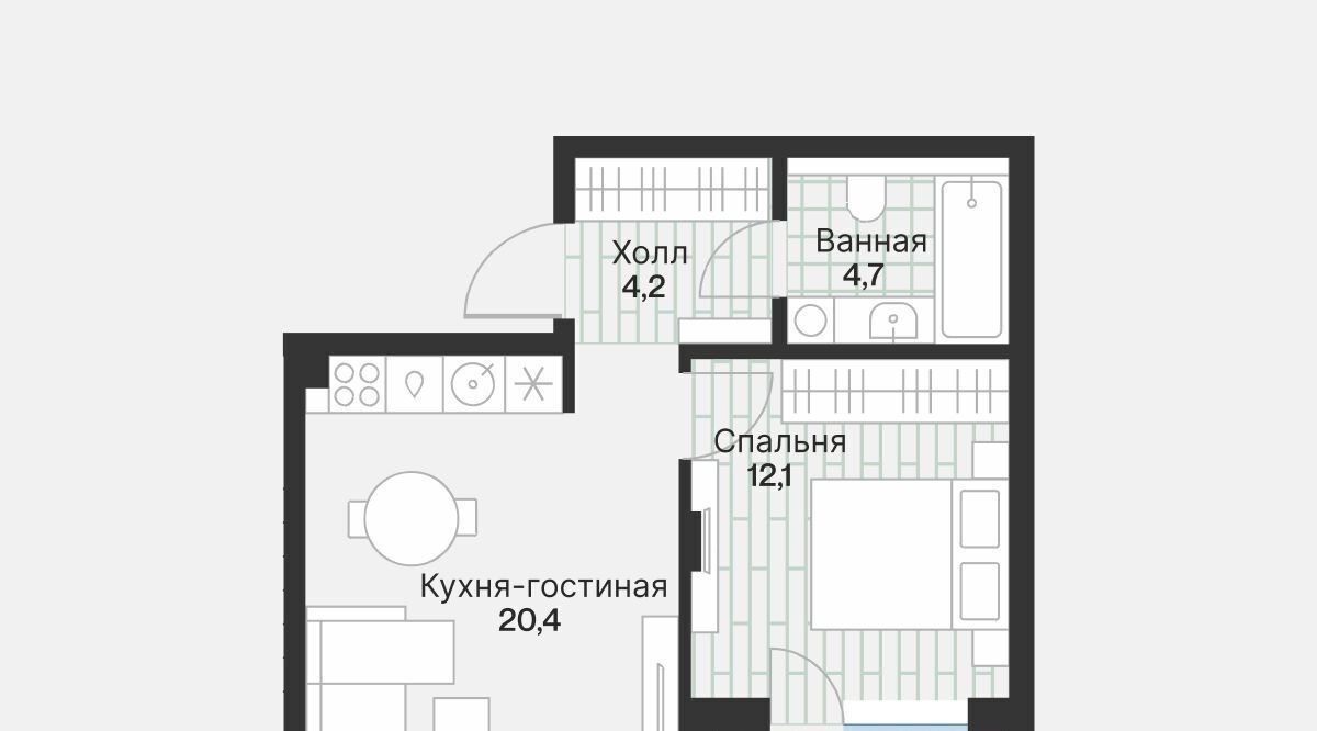 квартира г Тюмень р-н Калининский ул Игоря Комиссарова 25 фото 3