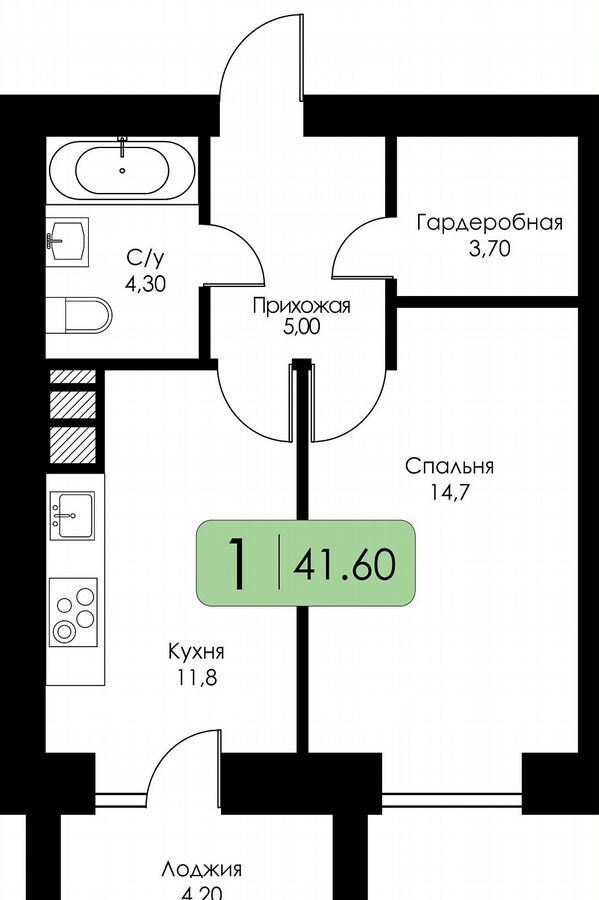 квартира г Смоленск п Одинцово р-н Ленинский д. 5, блок-секц. 1, 2, 3 фото 17