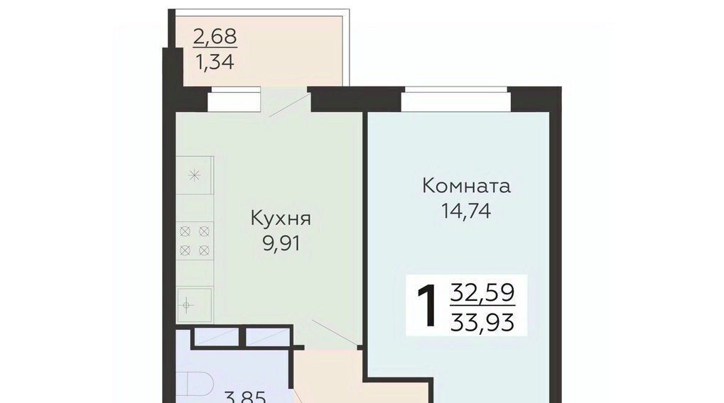квартира г Воронеж р-н Советский Шилово ЖК «Авиапарк» фото 1