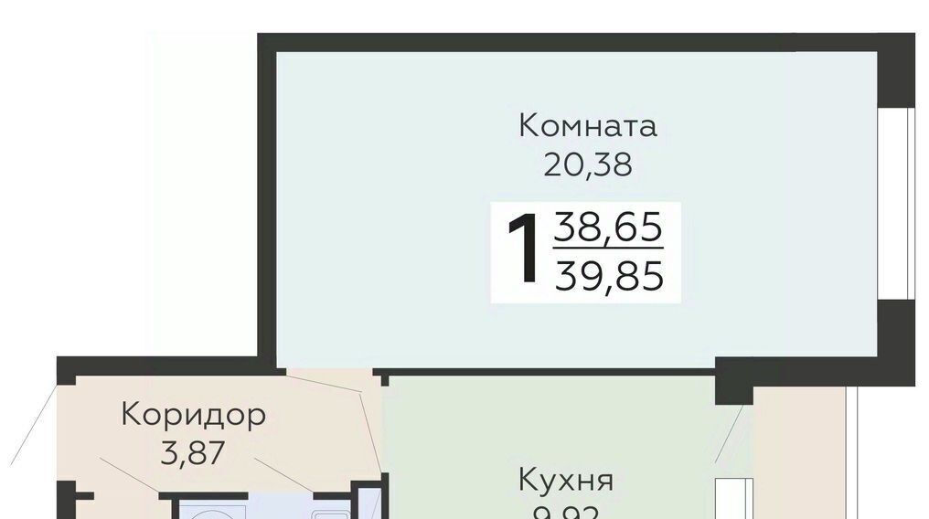 квартира г Воронеж р-н Коминтерновский ЖК «Никитинские сады» фото 1