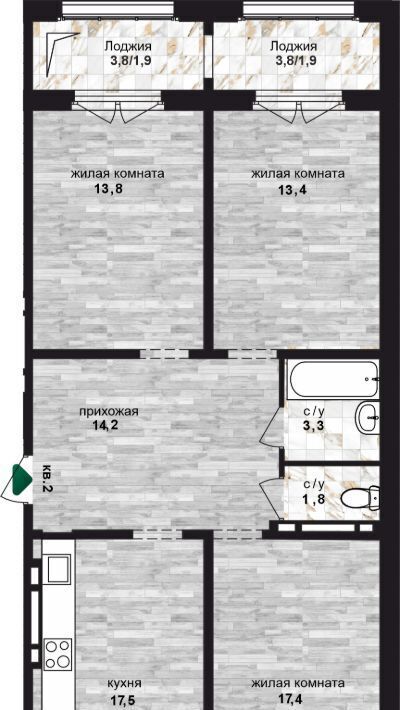 квартира г Барнаул р-н Центральный ул Нагорная 6-я фото 1
