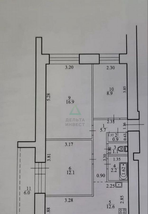 квартира г Уфа р-н Орджоникидзевский ул Блюхера 14 фото 22