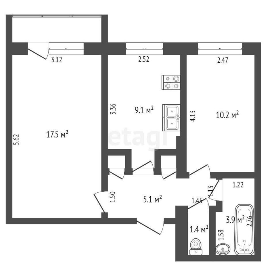 квартира г Якутск Pereulok Energetikov, 2Г, Yakutsk, Respublika Sakha Yakutiya, Russia, 677001 фото 1