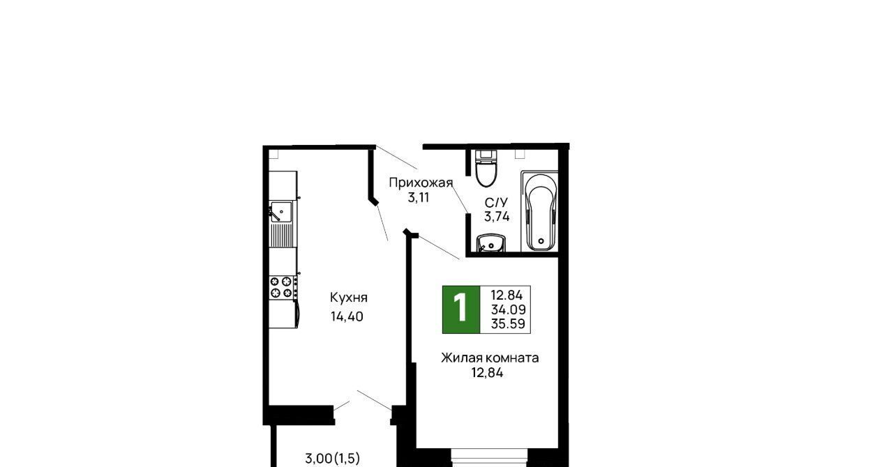 квартира г Майкоп ул 9 Мая 14а фото 1