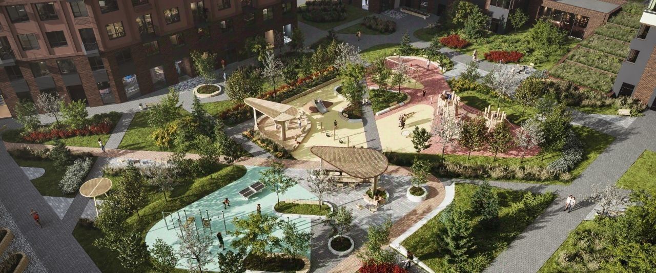 квартира г Екатеринбург Геологическая микрорайон Сибирский ЖК «Сибирский сад» сад фото 16