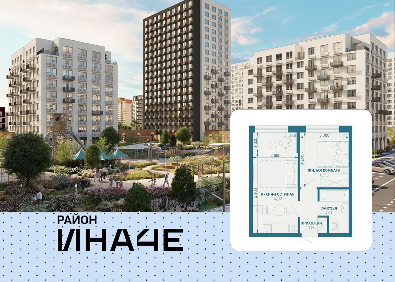 квартира г Краснодар р-н Прикубанский ул. Профессора Рудакова/Душистая/4-я Целиноградская, стр. 6 фото 1