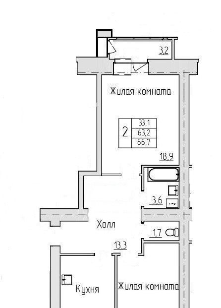 квартира г Благовещенск ул Железнодорожная 4/3 фото 6