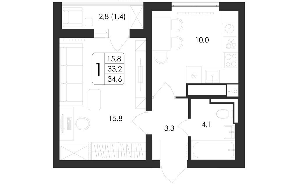 квартира г Воронеж ул Шишкова 140б/23 фото 1