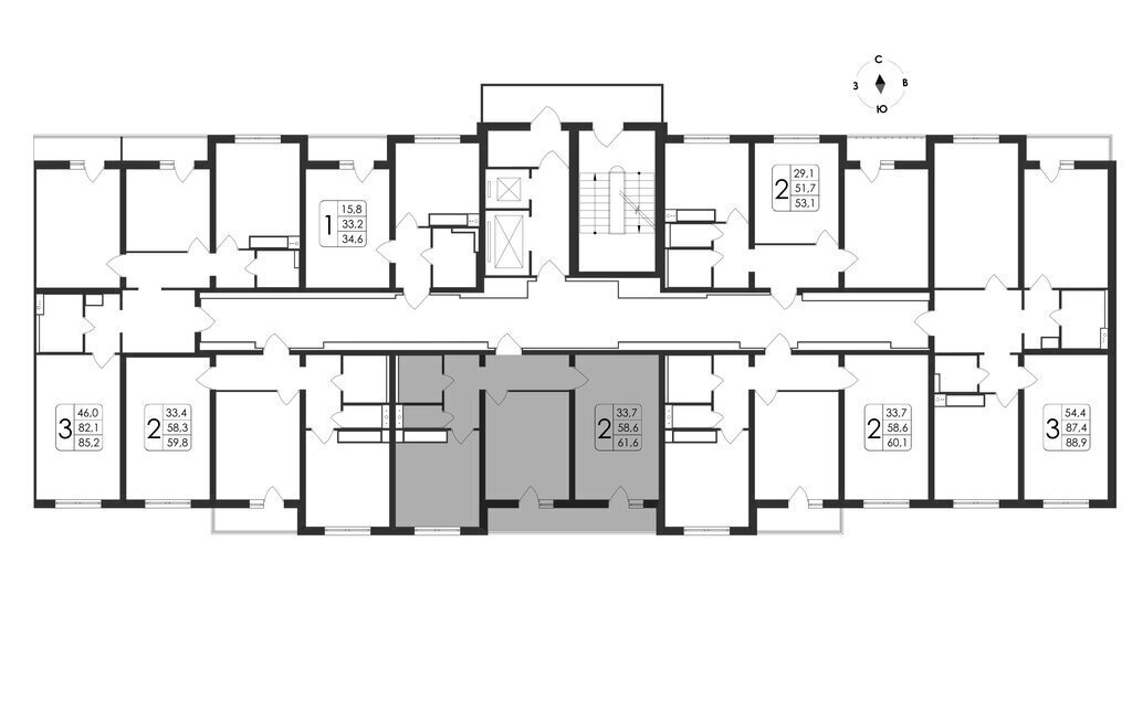 квартира г Воронеж ул Шишкова 140б/23 фото 15