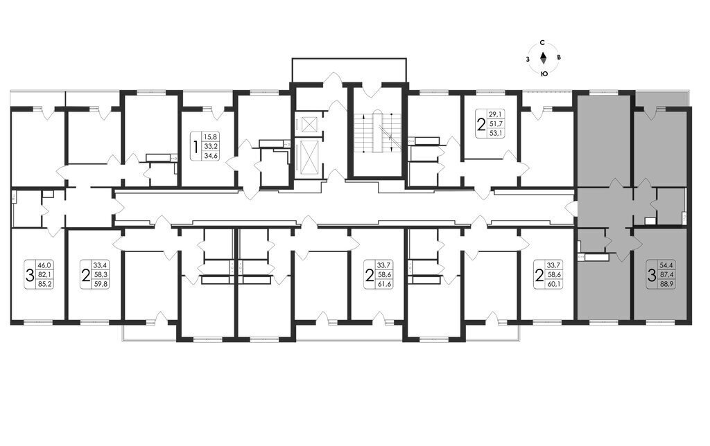 квартира г Воронеж ул Шишкова 140б/23 фото 15