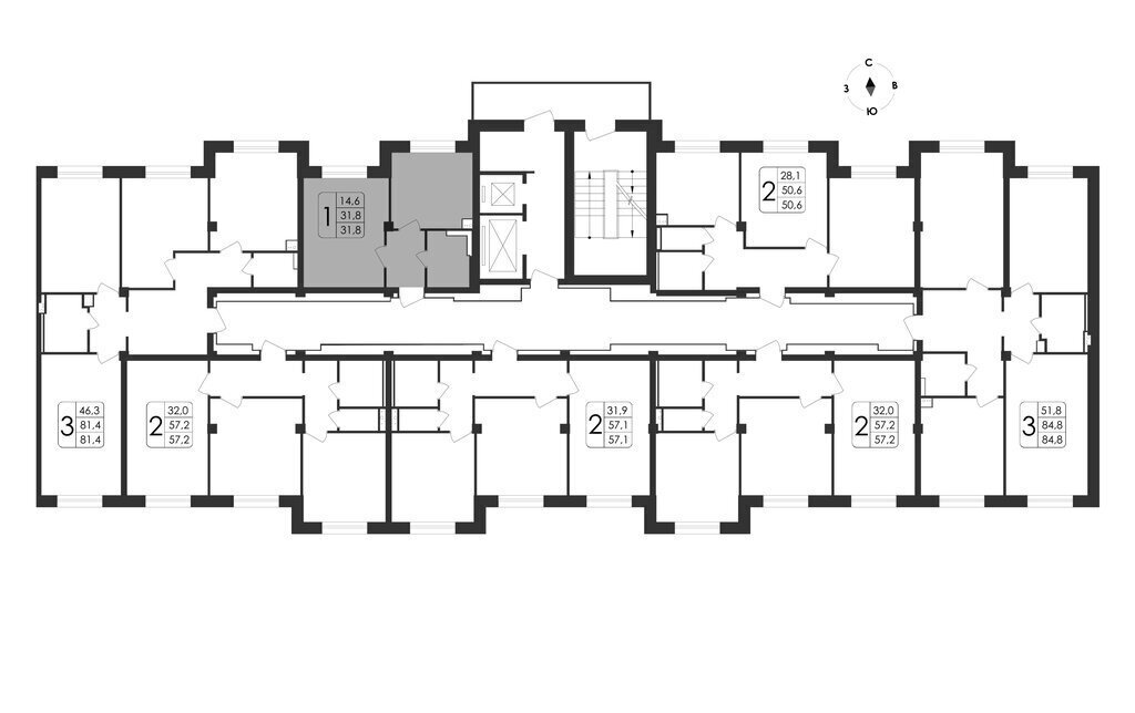 квартира г Воронеж ул Шишкова 140б/23 фото 15