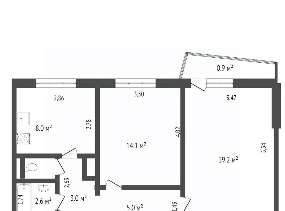 квартира г Калининград р-н Московский ул Чаадаева 13 фото 2