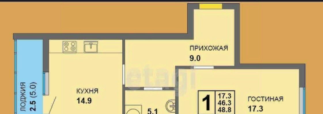 квартира г Калининград р-н Московский ул Тихорецкая 22б фото 2