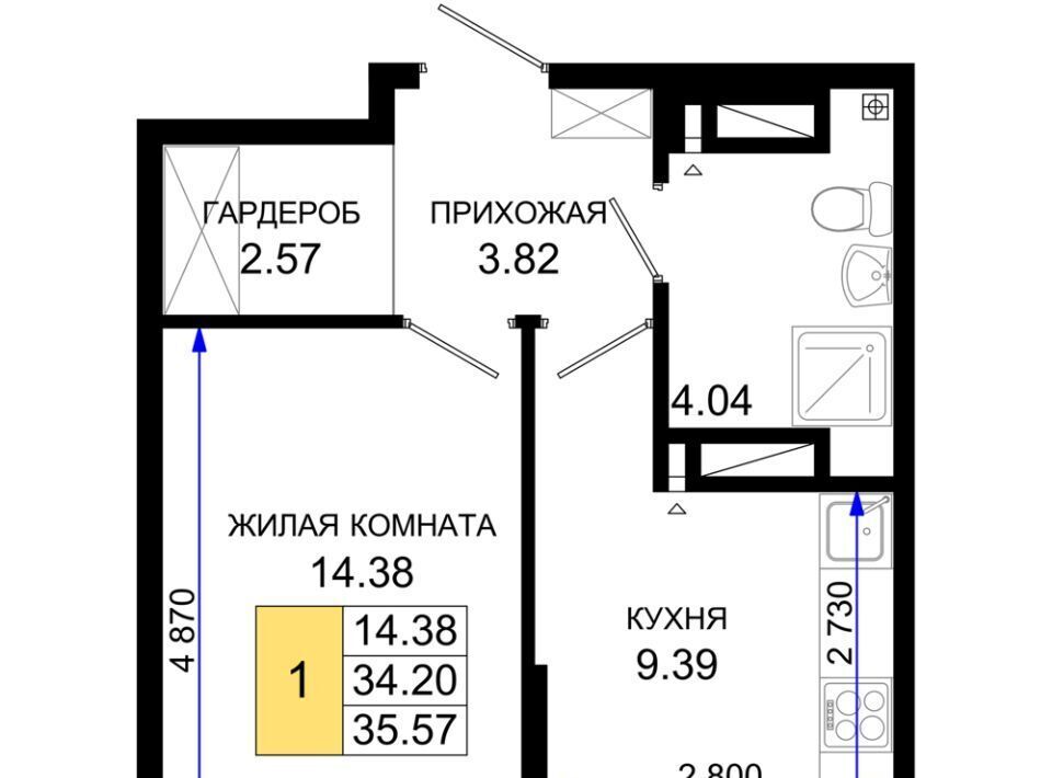 квартира г Ростов-на-Дону р-н Октябрьский пер Нефтекачка ЖК «Октябрь Парк» фото 1