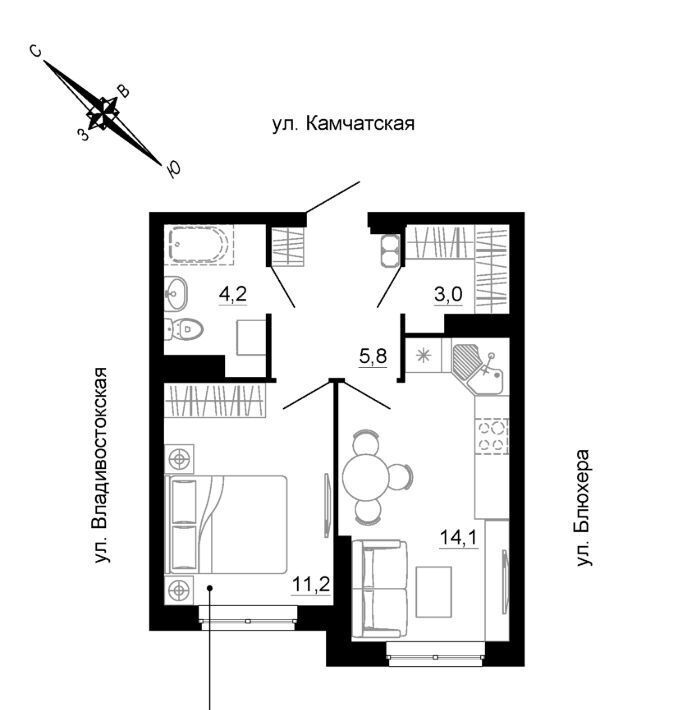 квартира г Екатеринбург Машиностроителей ул Кронштадтская фото 3