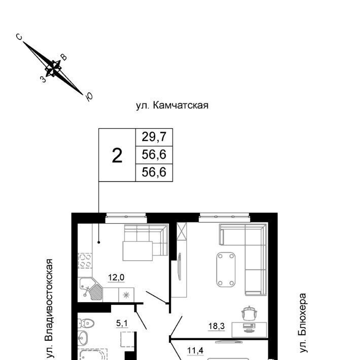 квартира г Екатеринбург Машиностроителей ул Кронштадтская фото 3