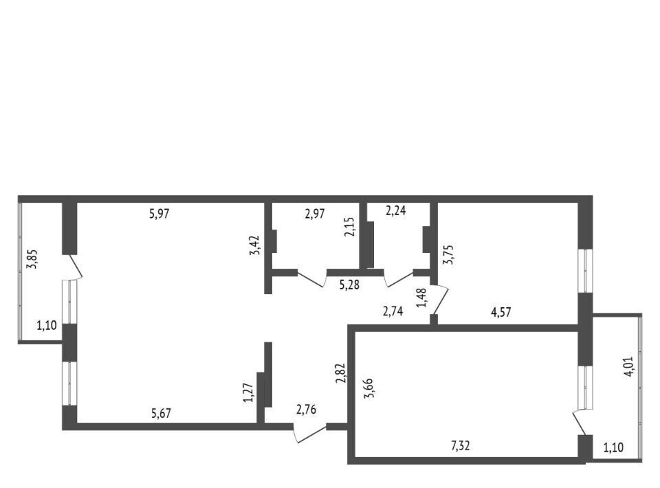 квартира г Тюмень р-н Центральный ул Салтыкова-Щедрина 58/3 фото 2