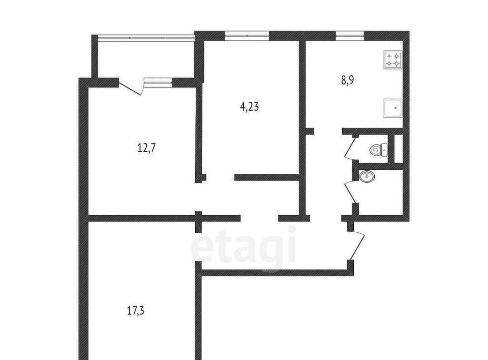 квартира г Белгород Западный ул Конева 27 фото 2