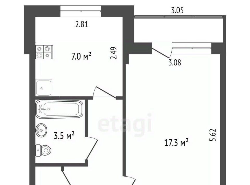 квартира г Омск р-н Советский ул Заозерная 36/4 фото 2