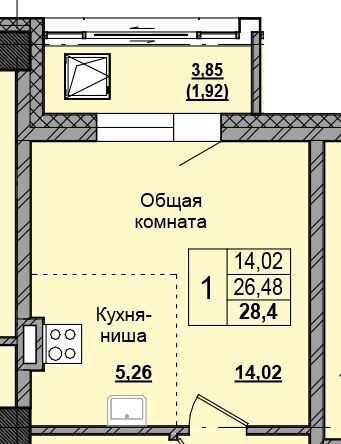 квартира г Якутск ЖК «Алгыс» фото 1