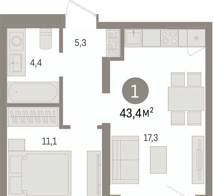 квартира г Тюмень р-н Центральный ул Муравленко 9к/3 фото 3