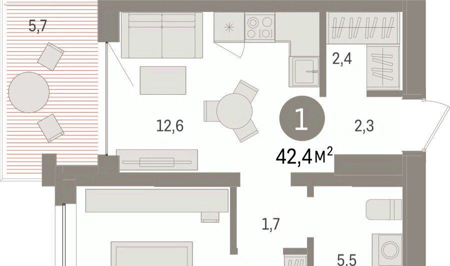 квартира г Тюмень р-н Центральный ул Муравленко 9к/3 фото 3