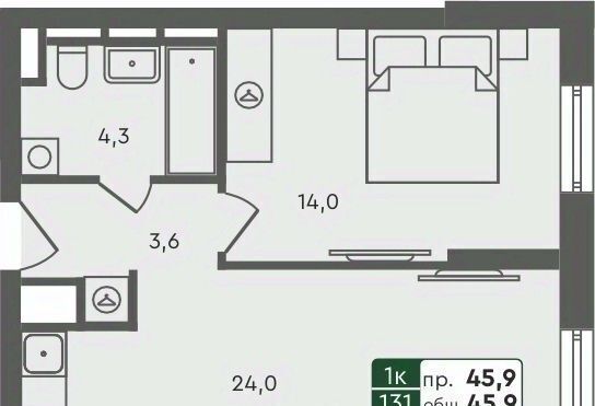 квартира г Курган мкр 6а п Заозерный жилрайон, 25/4 фото 1